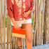 Red and Nude Obi Pochette
